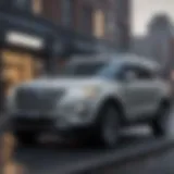 Exterior view of the Ford Explorer Limited Hybrid showcasing its sleek design