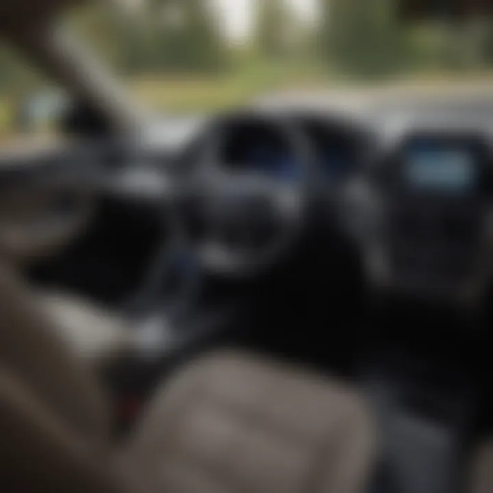 Interior dashboard of the Ford Explorer Limited Hybrid highlighting advanced technology