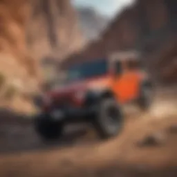 Jeep Wrangler Unlimited in rugged terrain