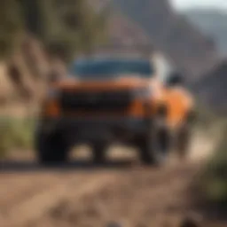 Front view of the 2022 Chevy Trail Boss Diesel showcasing its rugged design