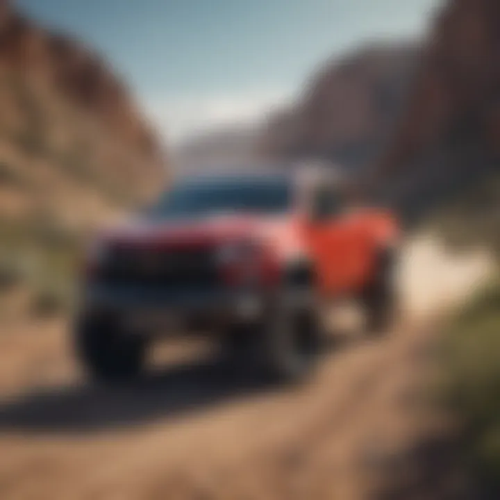 2022 Chevy Trail Boss Diesel navigating through a challenging off-road terrain