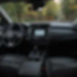 Interior view showcasing the Nissan Rogue dashboard and technology layout