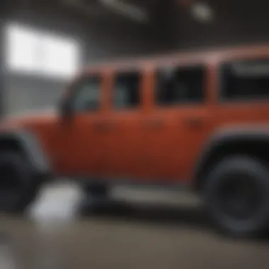 Installation of Wrangler Unlimited Half Doors Illustration of the installation process for Wrangler Unlimited half doors