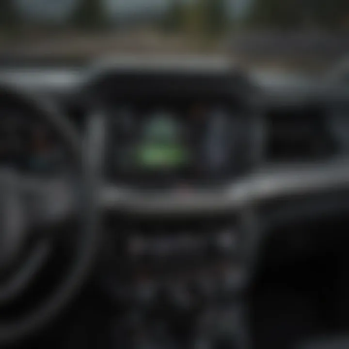 A close-up of a Jeep hybrid's dashboard highlighting its innovative hybrid technology.