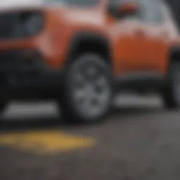 Close-up view of Jeep Renegade's removable top mechanism