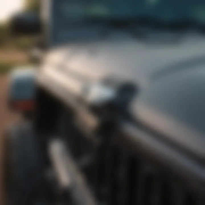 Jeep Wrangler JK with hood securely latched