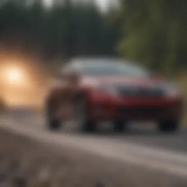 Toyota Venza driving on a scenic road, demonstrating real-world performance