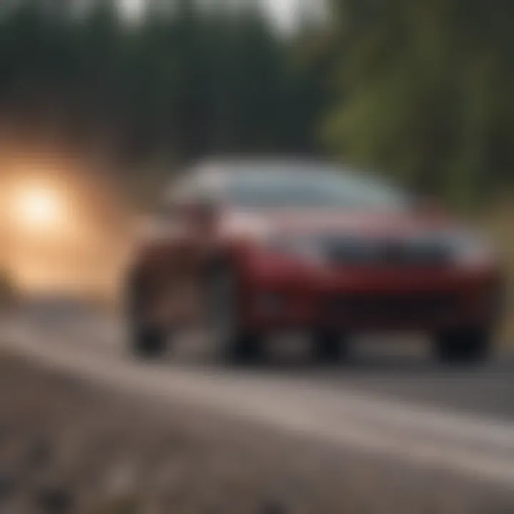 Toyota Venza driving on a scenic road, demonstrating real-world performance