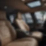 A luxurious third-row SUV interior showcasing premium materials and spacious seating