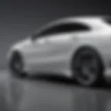 Sleek profile of a Mercedes CLA showcasing its aerodynamic design