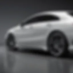 Sleek profile of a Mercedes CLA showcasing its aerodynamic design