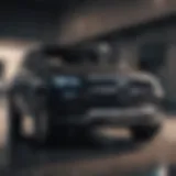 Front view of a sleek Mercedes SUV showcasing its design elegance and robust build