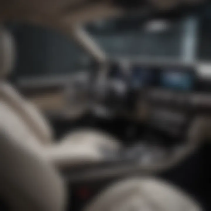 Interior shot of a Mercedes SUV highlighting advanced technology and comfort features