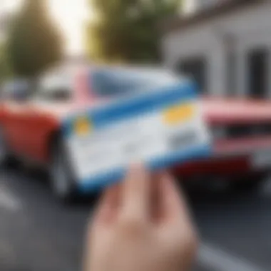 Securing Affordable Coverage A confident driver holding a car insurance card