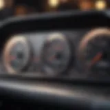 Detailed view of a car's dashboard showing financing details