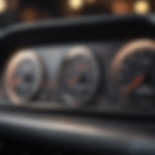 Detailed view of a car's dashboard showing financing details