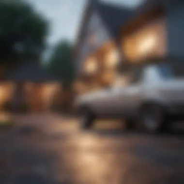 A car with a for sale sign parked outside a home