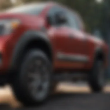 Robust Design of the Nissan Titan Side view of a Nissan Titan showcasing its robust build