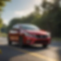 Nissan Versa SV on a scenic road showcasing its fuel efficiency