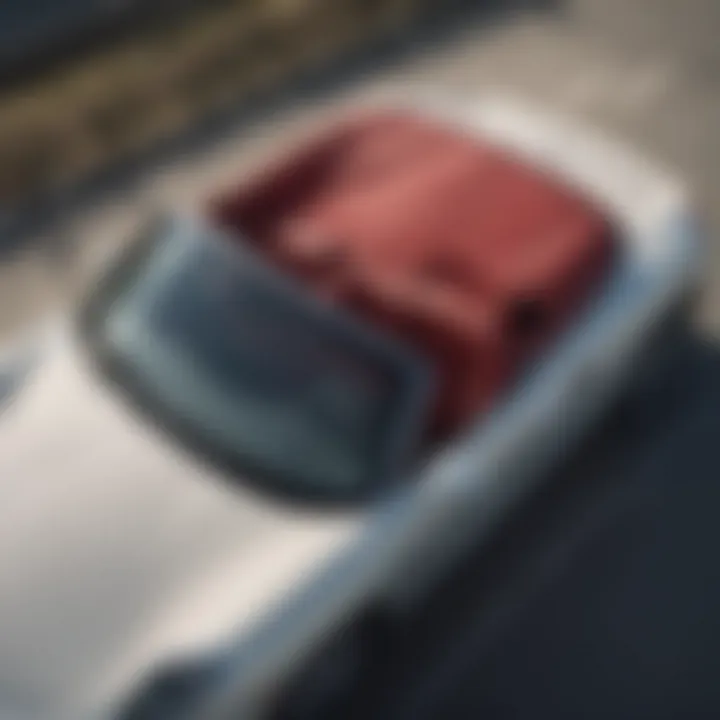 Porsche hard top convertible with the roof retracted, emphasizing the open-air driving experience