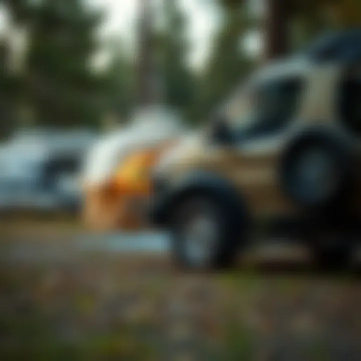 Safe and reliable used vehicle parked at a campground