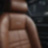 A luxurious car seat with a fresh cover highlighting its texture