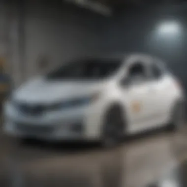 Crash test simulation of the Nissan Leaf