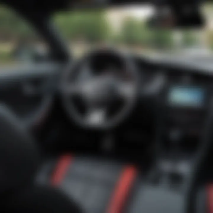 Interior dashboard of the Scion FR-S highlighting technology features