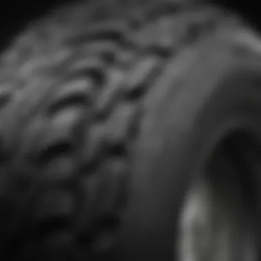 Exploring Tread Patterns and Sizes of Truck Tires A close-up view of truck tires showcasing different tread patterns and sizes