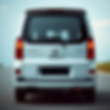 Rear view of Suzuki Wagon R emphasizing its distinctive taillights