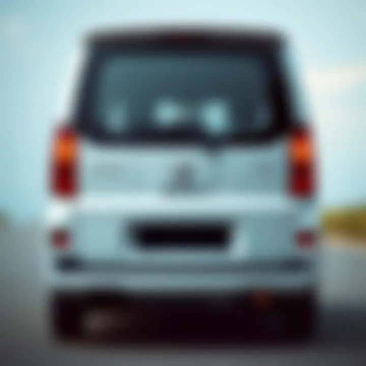 Rear view of Suzuki Wagon R emphasizing its distinctive taillights