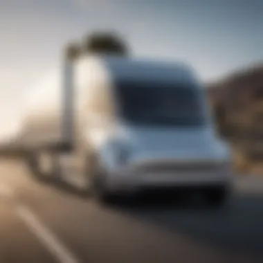 Innovative Design of Tesla's Autonomous Truck Tesla's autonomous truck showcasing cutting-edge design and technology