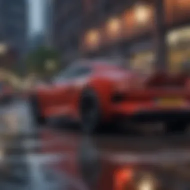 A modern digital advertisement displayed on a mobile device featuring a new car model.