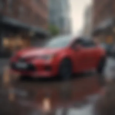 Sleek Design of the Toyota Corolla Toyota Corolla in urban setting showcasing its sleek design