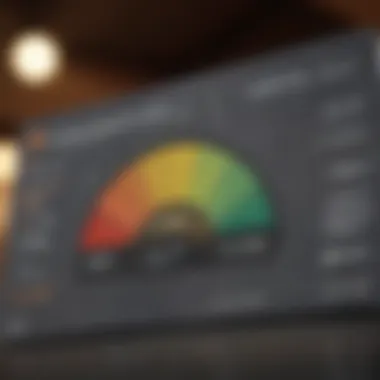 Credit Score Improvement Through Leasing Visual representation of a credit score chart with upward trends.
