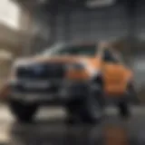 Exterior view of the new Ford Ranger at the assembly plant