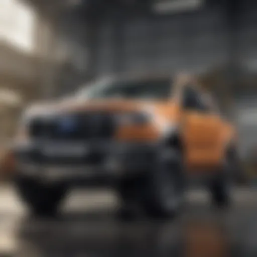 Exterior view of the new Ford Ranger at the assembly plant