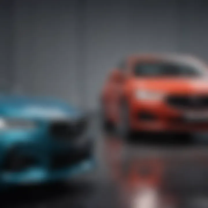 Safety ratings and features comparison graphic for both models