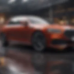 Sleek and modern sedan showcasing advanced technology features