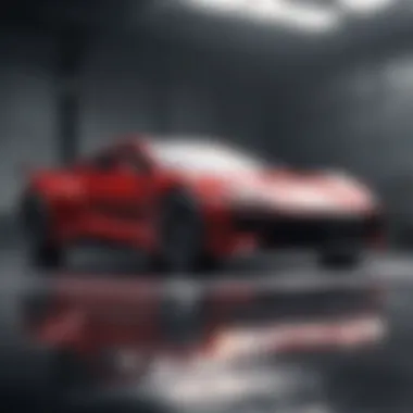 A sleek, innovative car design showcasing modern technology