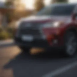 Exterior view of the latest Toyota Highlander model showcasing its sleek design
