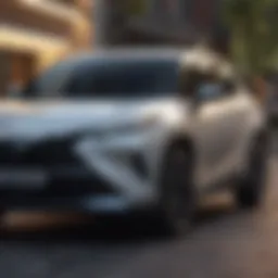 Sleek exterior design of Toyota's latest model