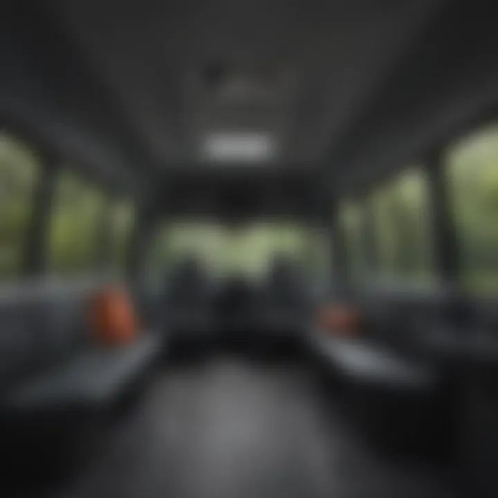 Customizable features in a transit van interior design