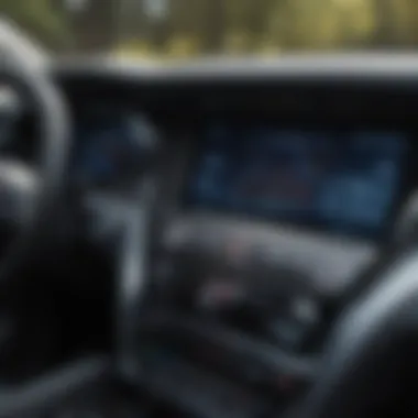 Dashboard of the Tucson Hybrid Limited displaying advanced technology features.