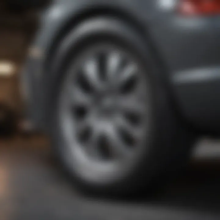 Diagram illustrating proper tire inflation techniques
