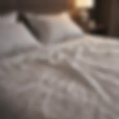 Different types of bed lining materials displayed