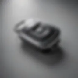 Close-up view of a key fob showcasing various buttons