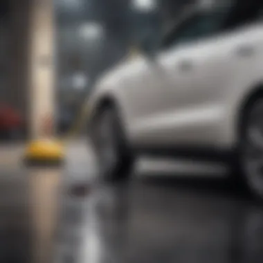 Sleek Design of a Compact Car Vacuum Compact car vacuum showcasing sleek design