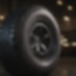 Visual representation of speed rating W on tire sidewall