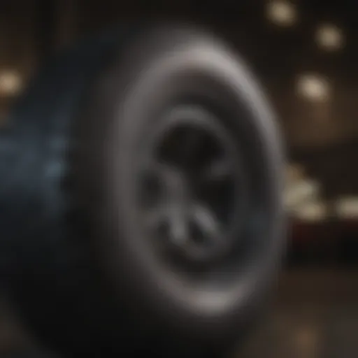 Visual representation of speed rating W on tire sidewall